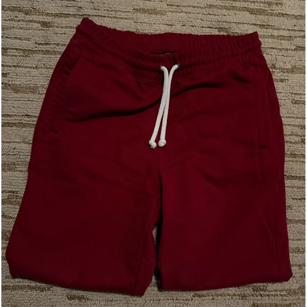 The North Face Mens Heritage Patch Joggers Burgundy Red Sweatpants Size Medium